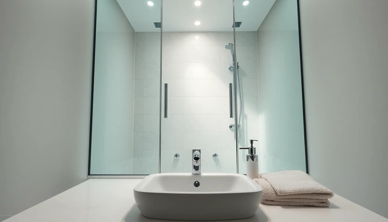 Erleben Sie die eleganten Designs der sonni Duschkabine in einem modernen Badezimmer.