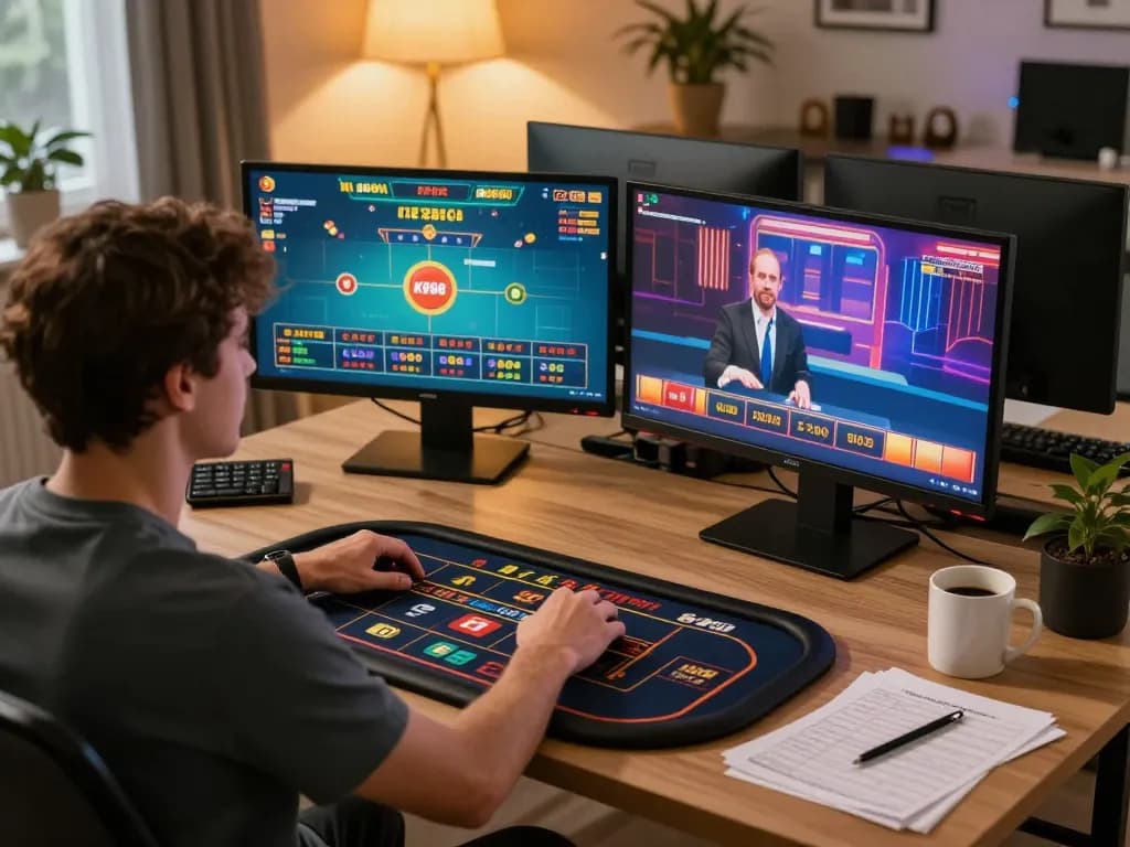 Engaging online casino gameplay at KP88, showcasing a user strategically placing bets from home