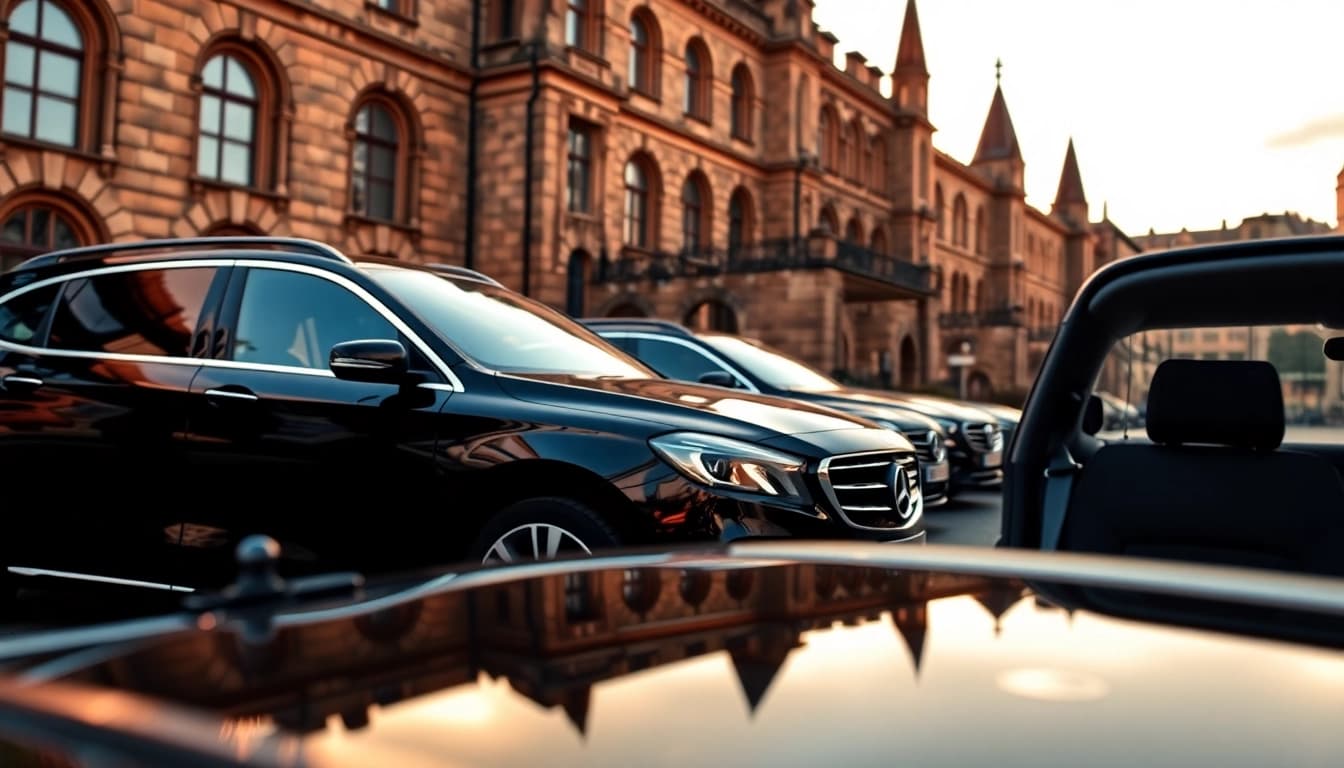 Elegant chauffeur services Nottingham offering luxury transportation options.