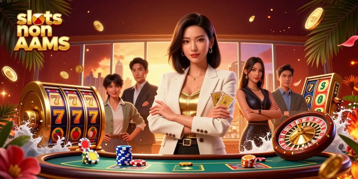 Vivi un'esperienza di gioco emozionante con le slot non AAMS, mostrando visivi mozzafiato e elementi dinamici del casinò.