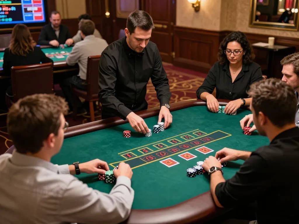 Fly88 players placing bets in live dealer blackjack, showcasing interactive casino experience