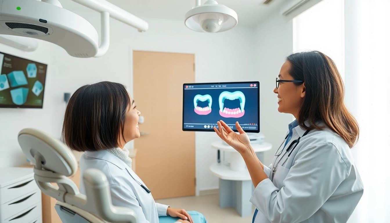 Invisalign treatment in Kuala Lumpur showcased in a modern dental clinic with high-tech equipment.