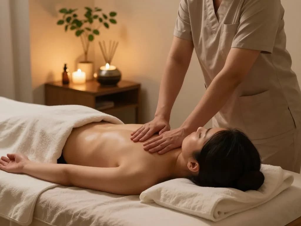 Experience the ultimate 논현동마사지 in a serene treatment room with calming decor and soothing ambiance.