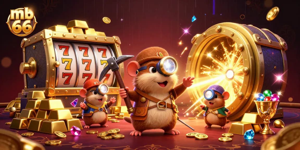 Experience the excitement of mb 66 with thrilling slot reels and vibrant gaming elements in a captivating illustration.