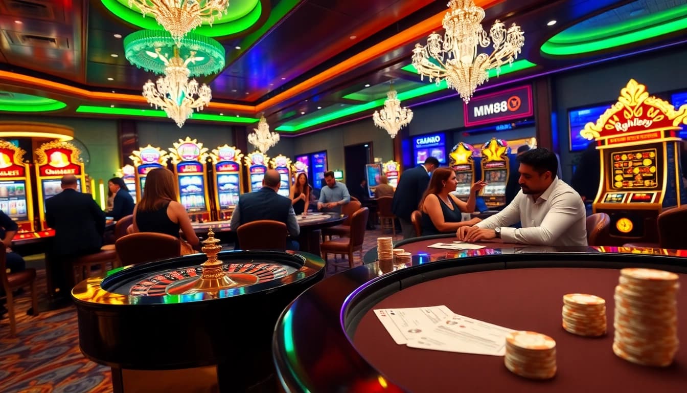 Experience the thrill of MM88 with dynamic gameplay at a dazzling casino table.