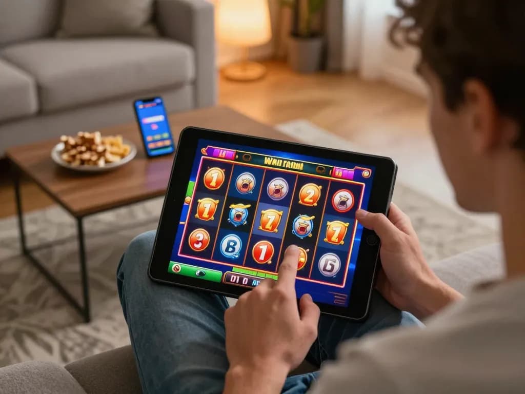 Engaging moment with a player online during a thrilling slot gacor hari ini session, showcasing excitement and strategic gameplay.