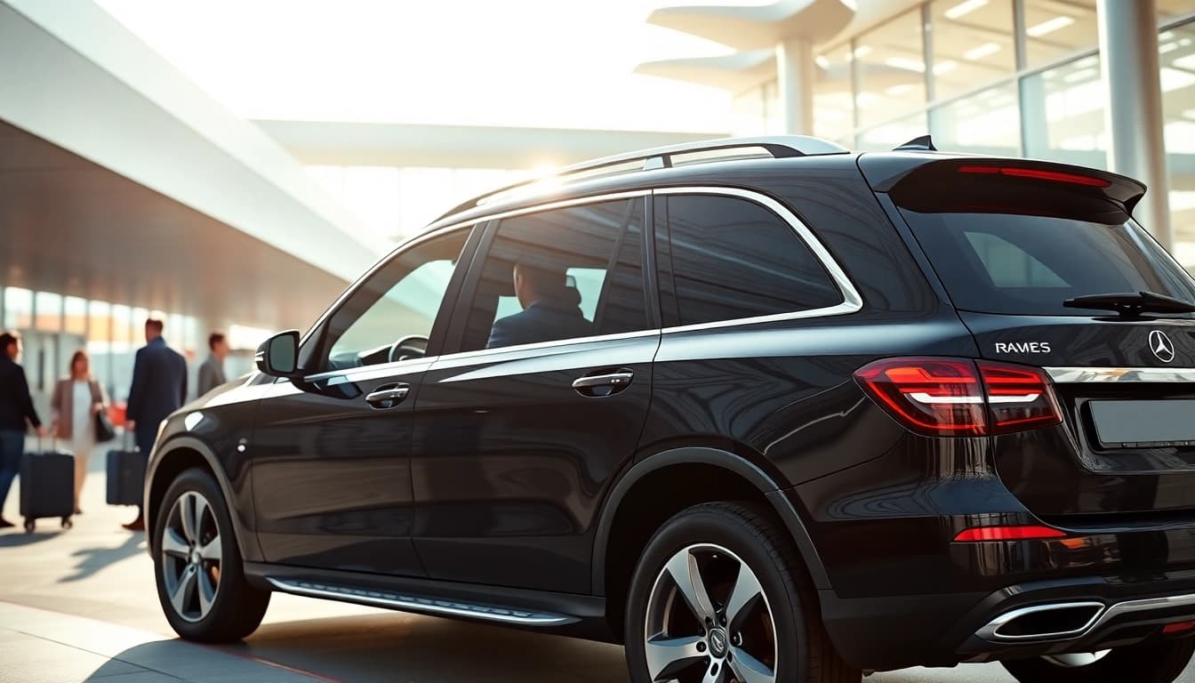Experience Private Airport Transfers with a professional driver ready to assist at the airport.