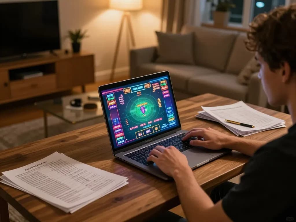 Taking a strategic look at gameplay on tg88 trang chủ, highlighting an immersive online casino experience at home.