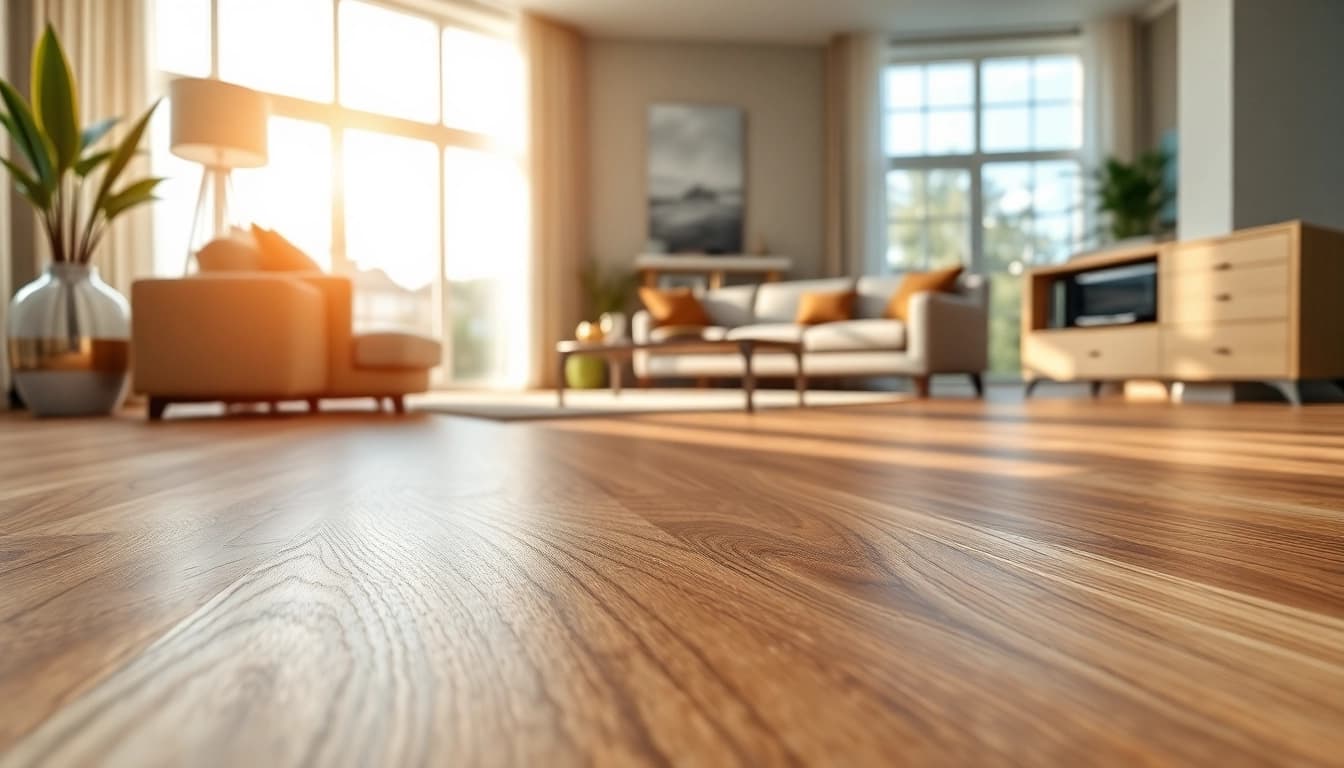 Showcasing lvp flooring in a stylish living room with modern decor and natural light.