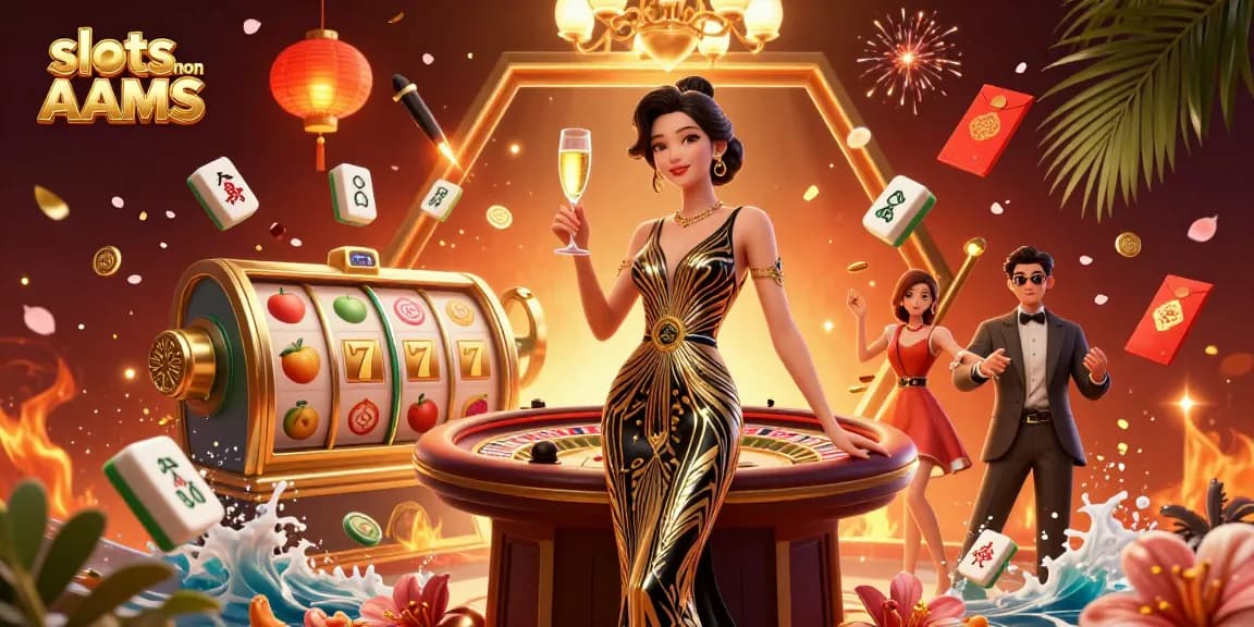 Vivi l'emozione delle slot non AAMS con questa affascinante illustrazione digitale che presenta elementi eleganti.