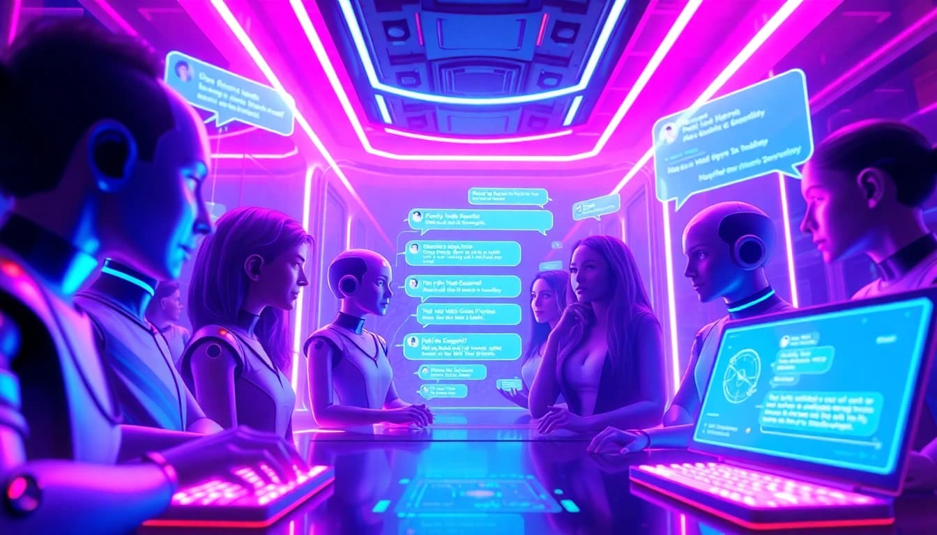 Explore engaging interactions with the best nsfw ai chatbots through a vibrant digital interface.