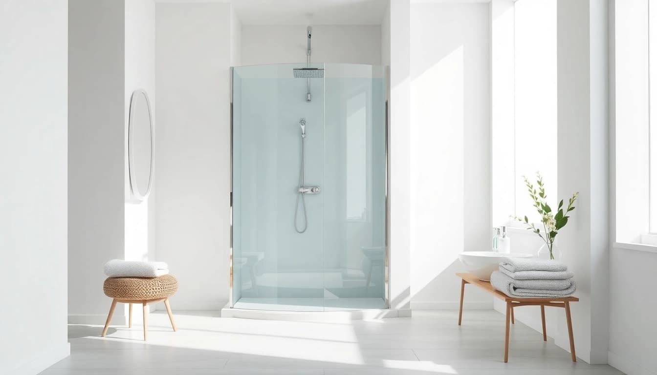 Genießen Sie die elegante sonni Duschkabine in einem modernen Badezimmer mit natürlichem Licht.