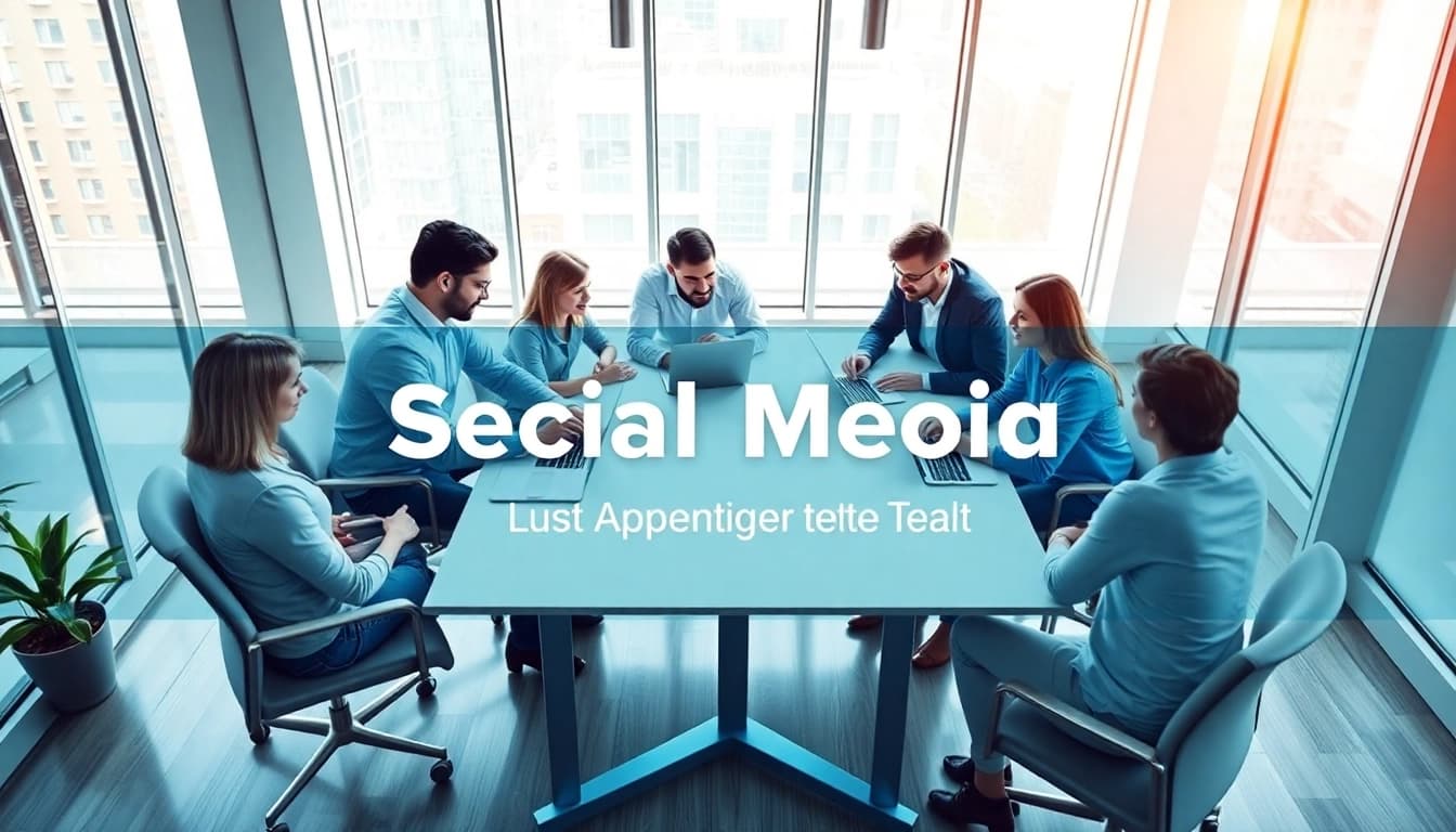 Engaging team dynamics among social media marketing companies edmonton professionals in a modern workspace.