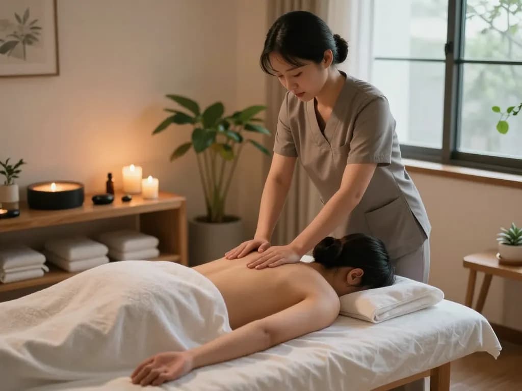 Experience relaxation and rejuvenation with 인천 출장마사지 in a tranquil hotel room atmosphere.