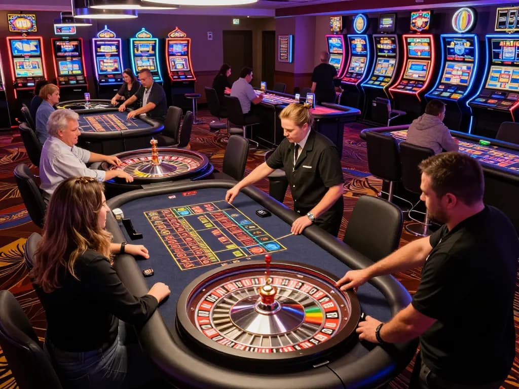 Engaging roulette game at a lively casino highlights top quality widgets for immersive betting experiences.