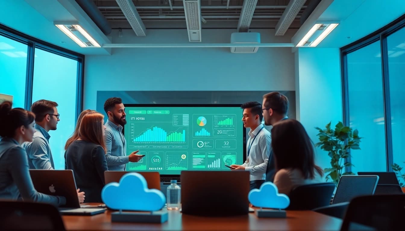 Discover managed it services near me with a professional IT team collaborating effectively.