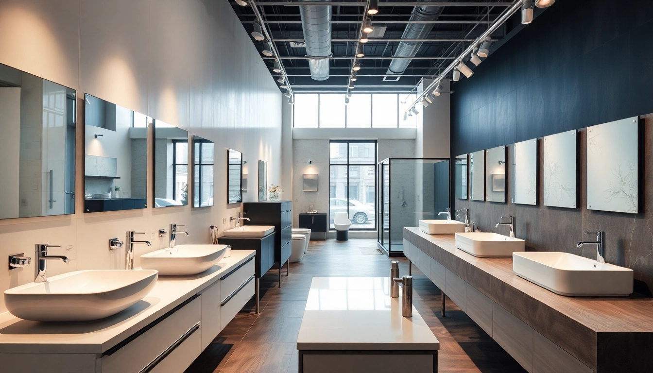 Entdecken Sie die moderne Badezimmerausstellung von sonni sanitär GmbH mit eleganten Armaturen und stilvollen Waschbecken.