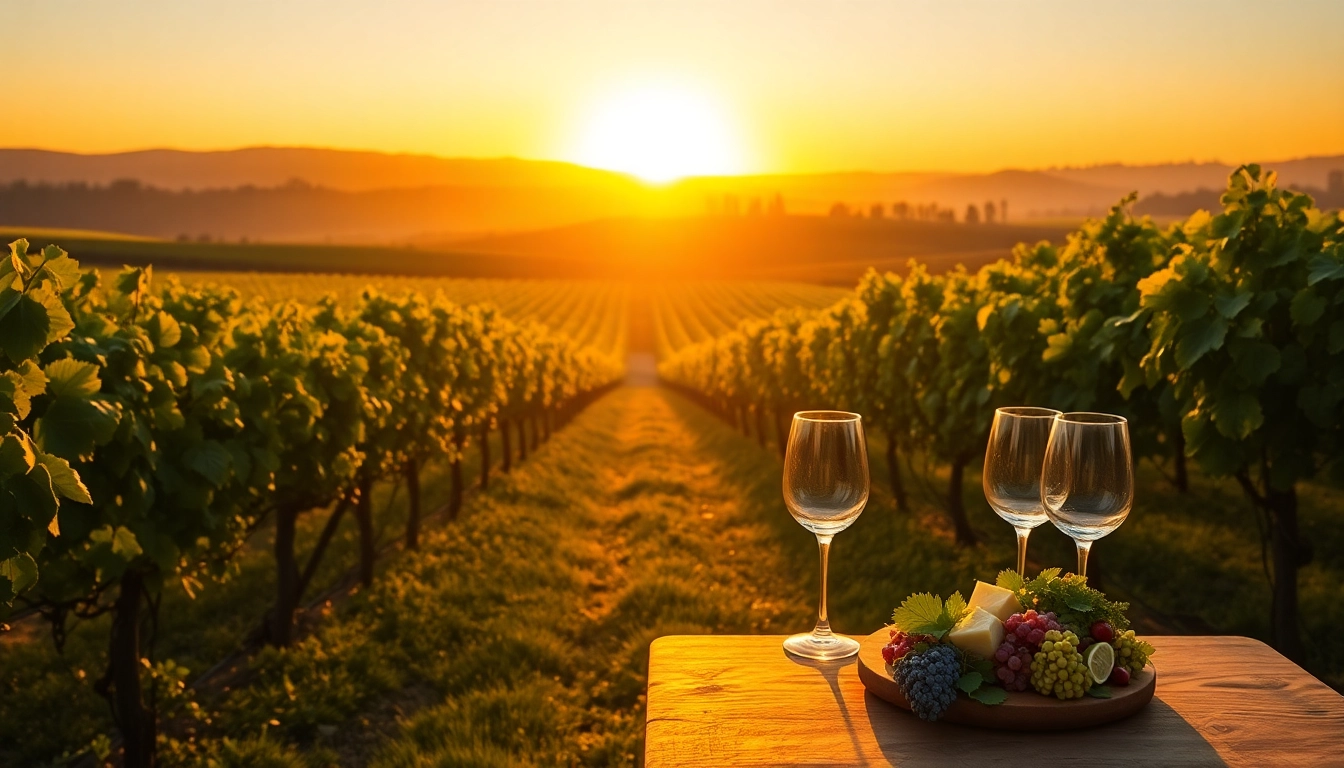 Experience the beauty of wineries in Clarksburg with inviting vineyard and rustic dining setup.