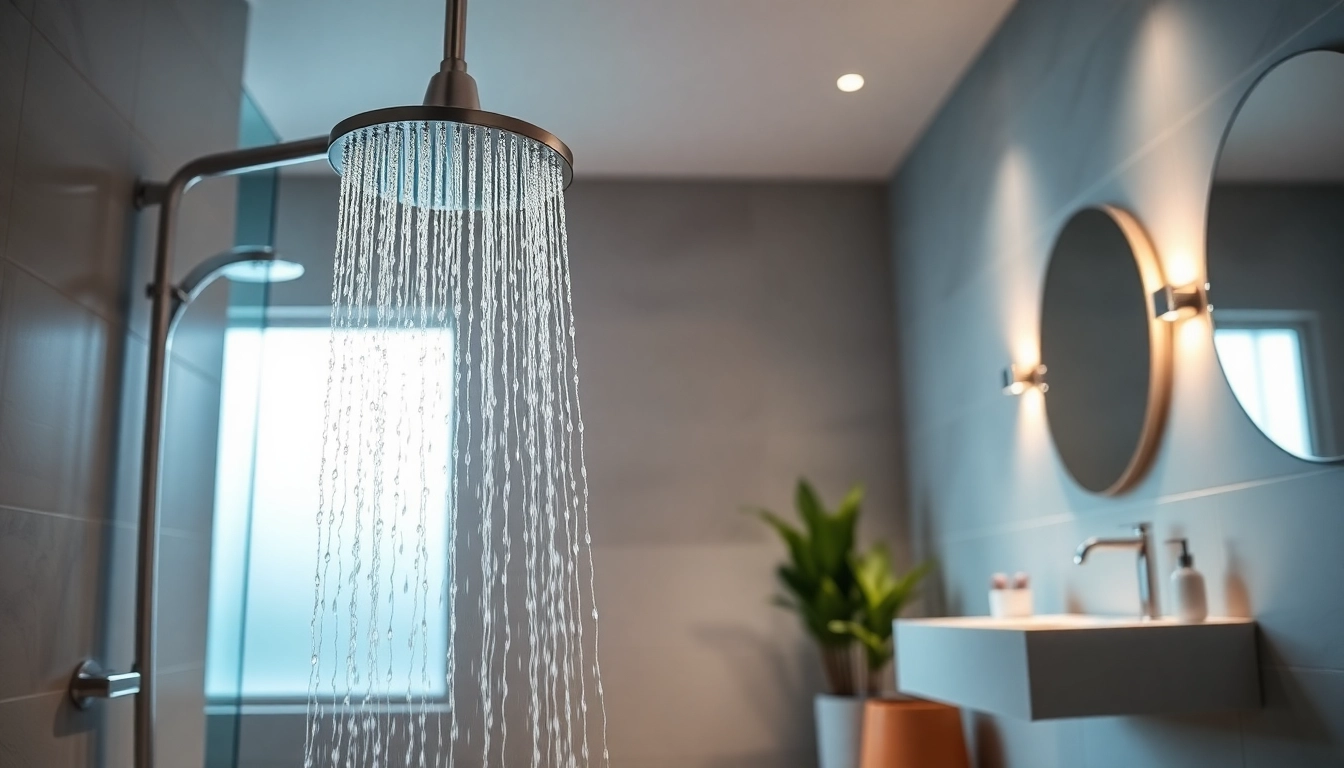 Experience stylish elegant showers Australia in a luxurious bathroom setting with serene ambiance.