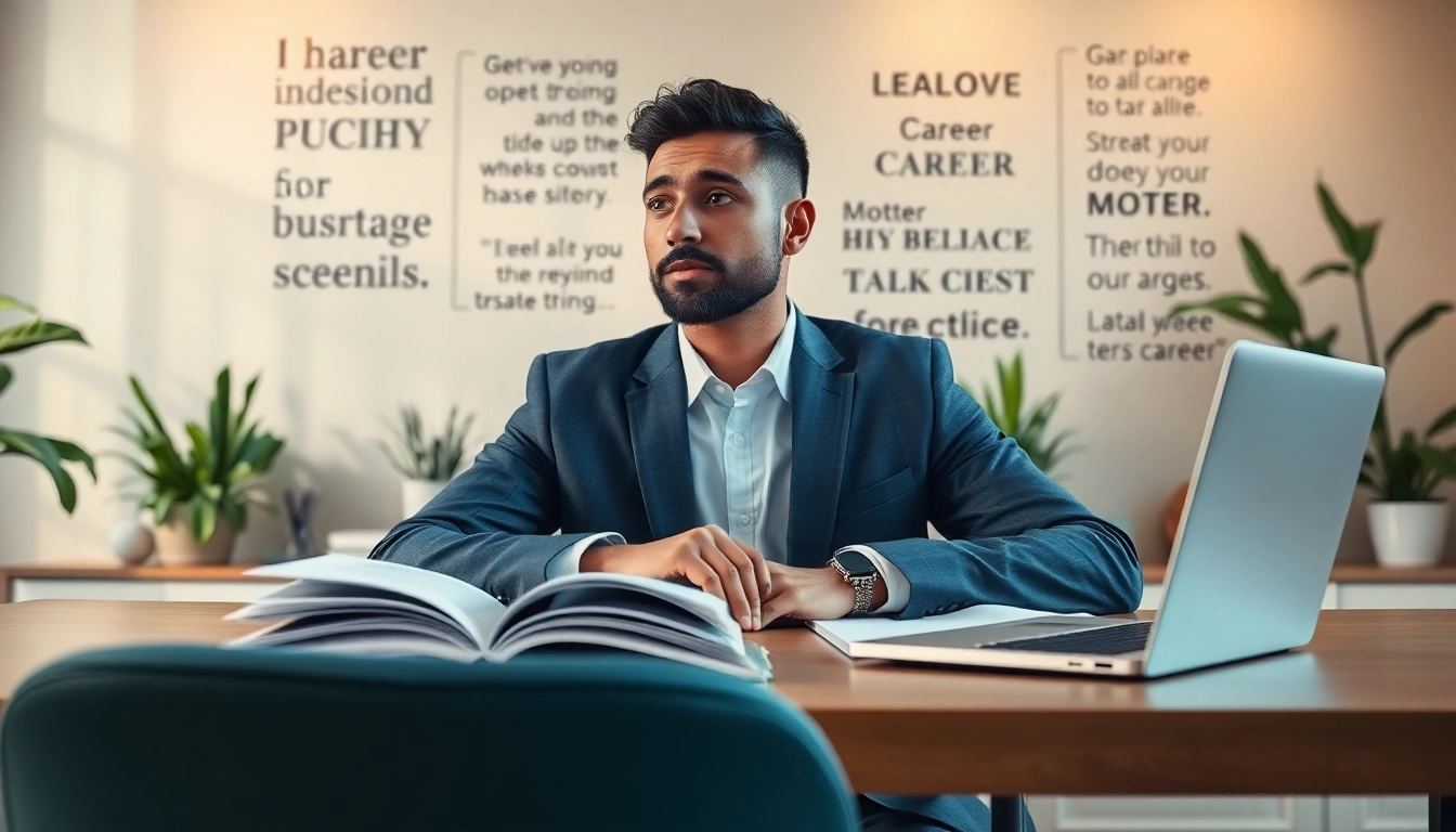 Find my true calling through professional reflection in a serene workspace.