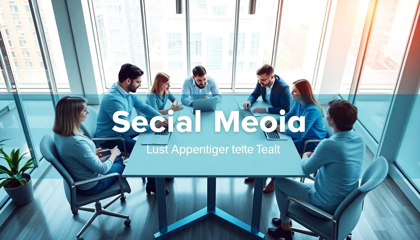 Engaging team dynamics among social media marketing companies edmonton professionals in a modern workspace.