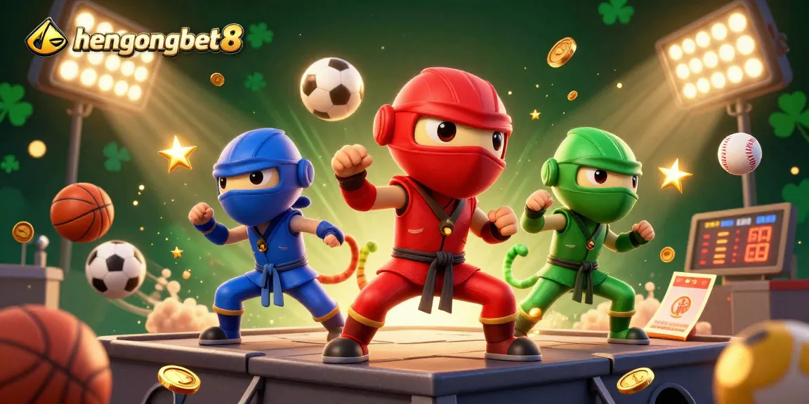 Engage with high-stakes action featuring hengongbet8 in a vibrant 3D gaming scene with dynamic sports elements.