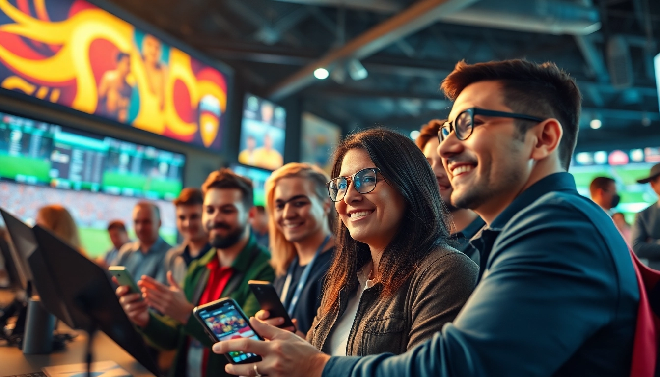 Discover the best sports betting sites for Brazil with dynamic bettors enjoying sports events.