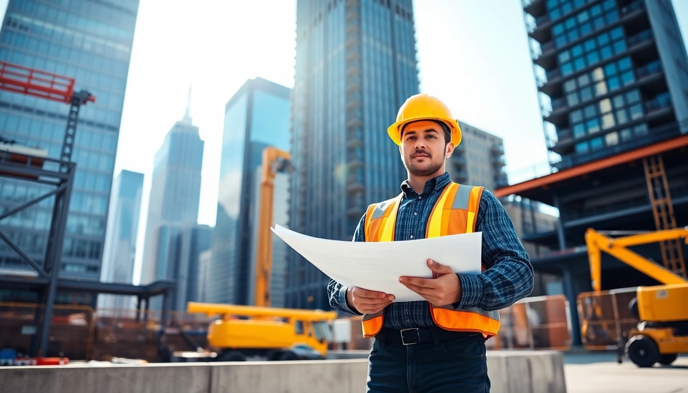 Showcasing a Manhattan Commercial General Contractor managing urban construction, highlighted by bright natural light.