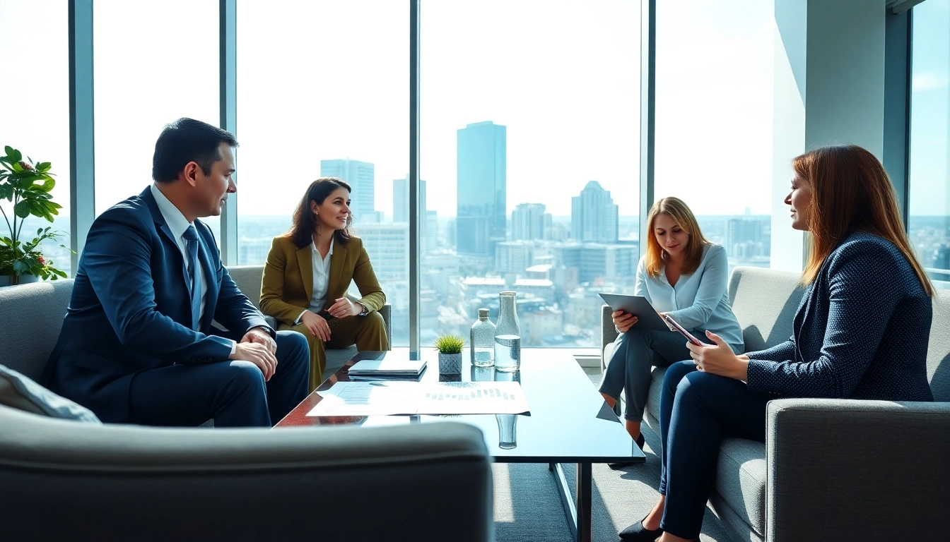 Engaging meeting at an independent wealth management firm San Antonio showcasing financial advisors and clients.