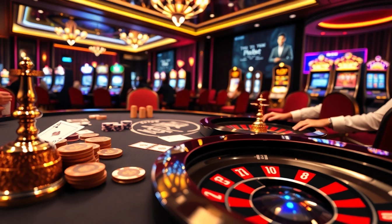 Engage in thrilling poker gameplay at https://thabet.vegas/, with luxurious casino elements and vibrant atmosphere.