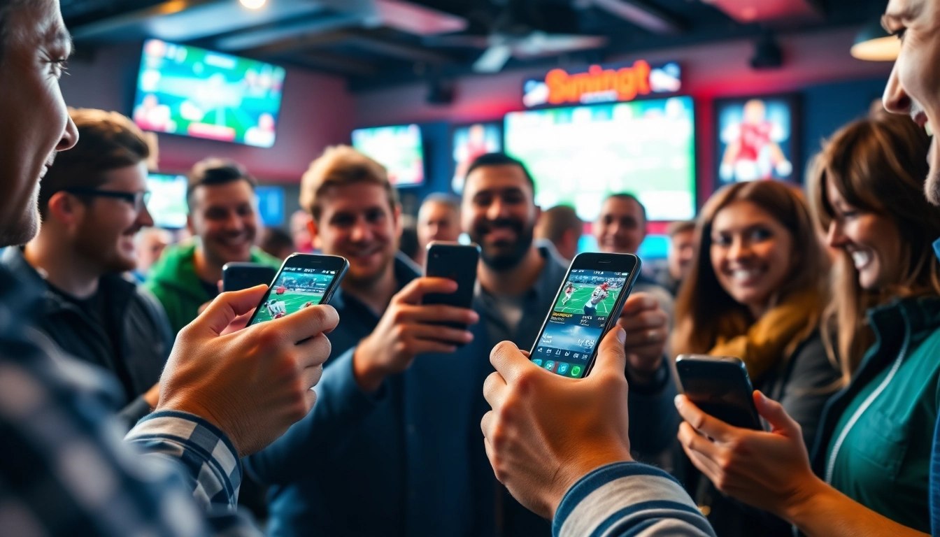 Engaged bettors in New Brunswick sports betting, showcasing excitement and community atmosphere.