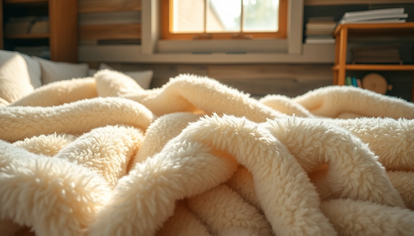 Fleece fabric displayed invitingly in a cozy setting, highlighting its softness and warmth.