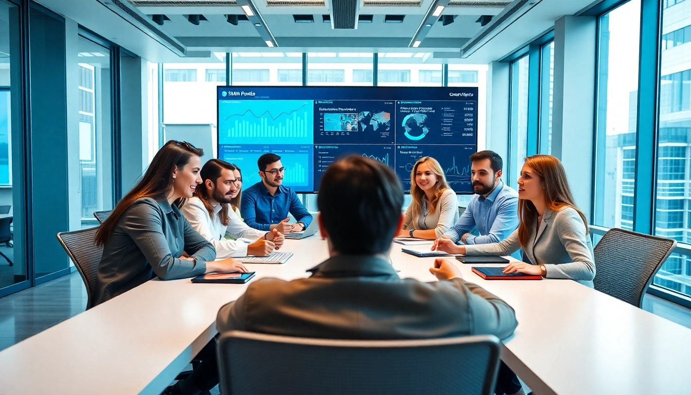 Discussing strategies for youtube smm panel growth in a vibrant office environment.