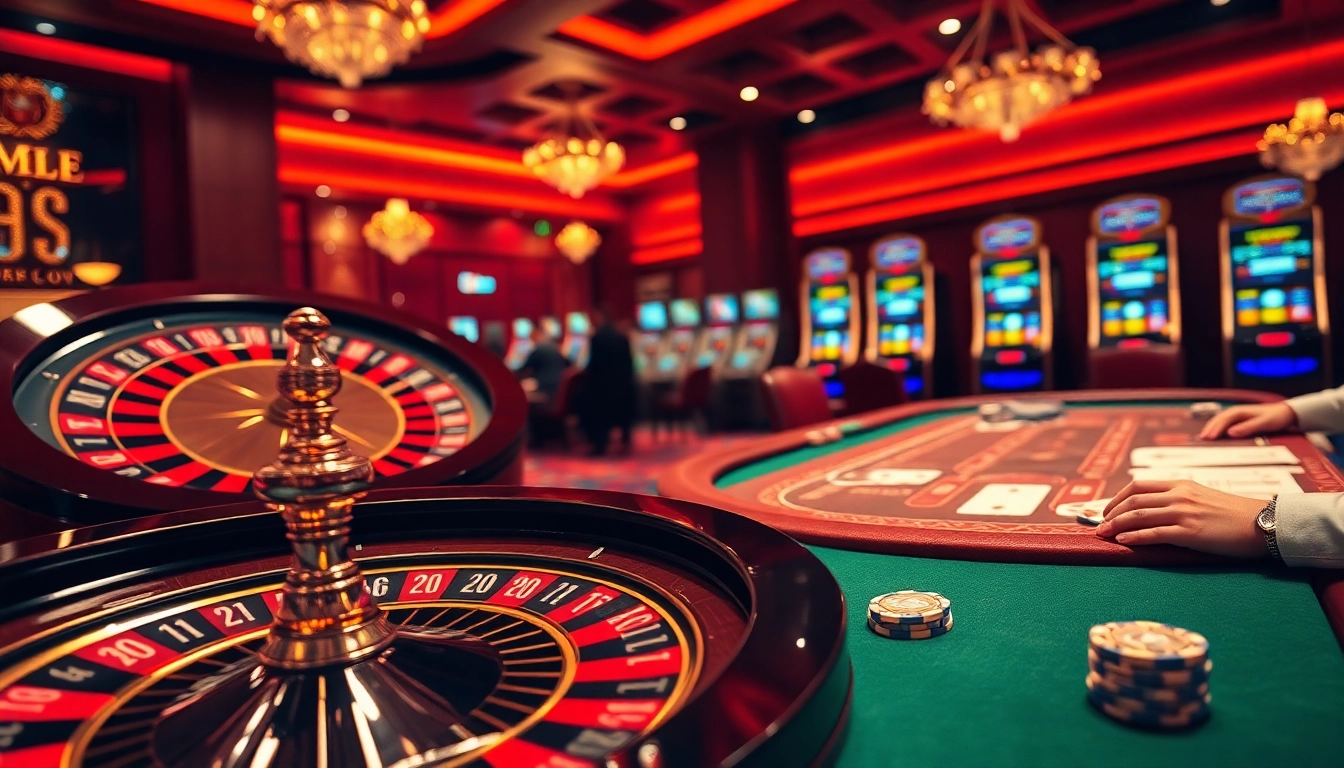 Experience the excitement of gambling at 7m with vibrant casino tables and thrilling player action.