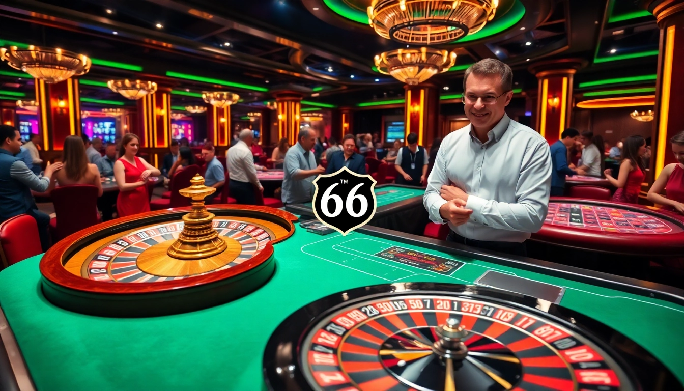 Số Đỏ 66 casino players celebrating wins at a luxurious roulette table.
