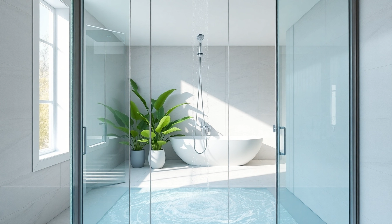 Stylish duschkabine 90x90 komplett in einer hellen, modernen Badezimmerumgebung.