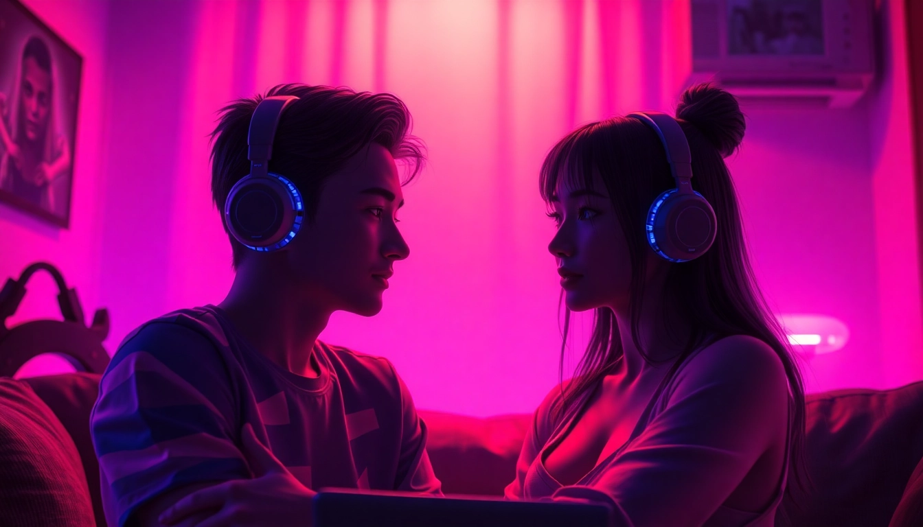 Engaging NSFW AI chatbot interface with lifelike characters in a modern digital environment.