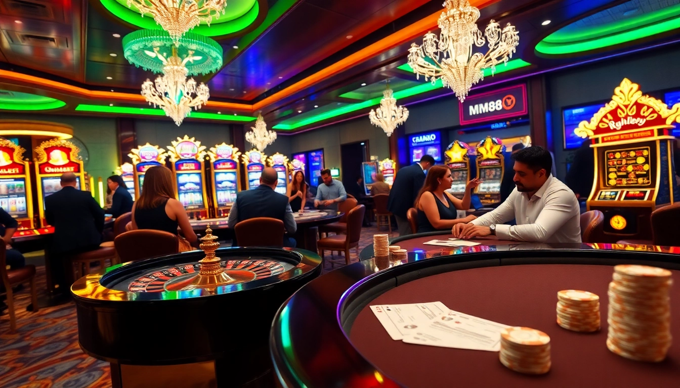 Experience the thrill of MM88 with dynamic gameplay at a dazzling casino table.
