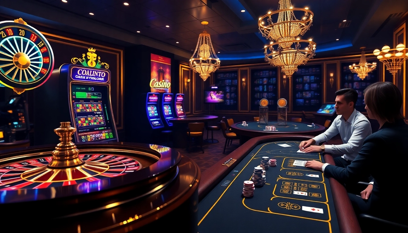 Vivez le frisson du casino en ligne France avec une interface de jeu en ligne luxueuse comportant des machines à sous vibrantes et des roues de roulette.