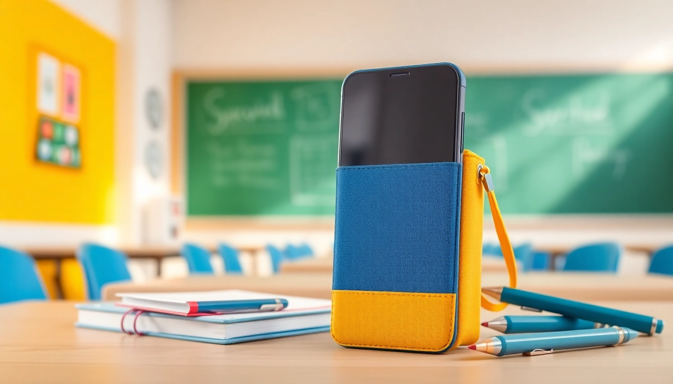 Handytasche Schule in einem stilvollen Design, ideal für Schüler und Studenten.