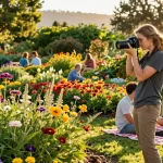 Explore the beauty of Capay Valley Garden with vibrant flowers and joyful travelers at https://www.thecapayvalleygardentour.com