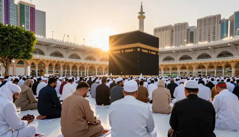 Umroh full ramadhan pilgrims at Masjidil Haram, spiritual journey, travel experience